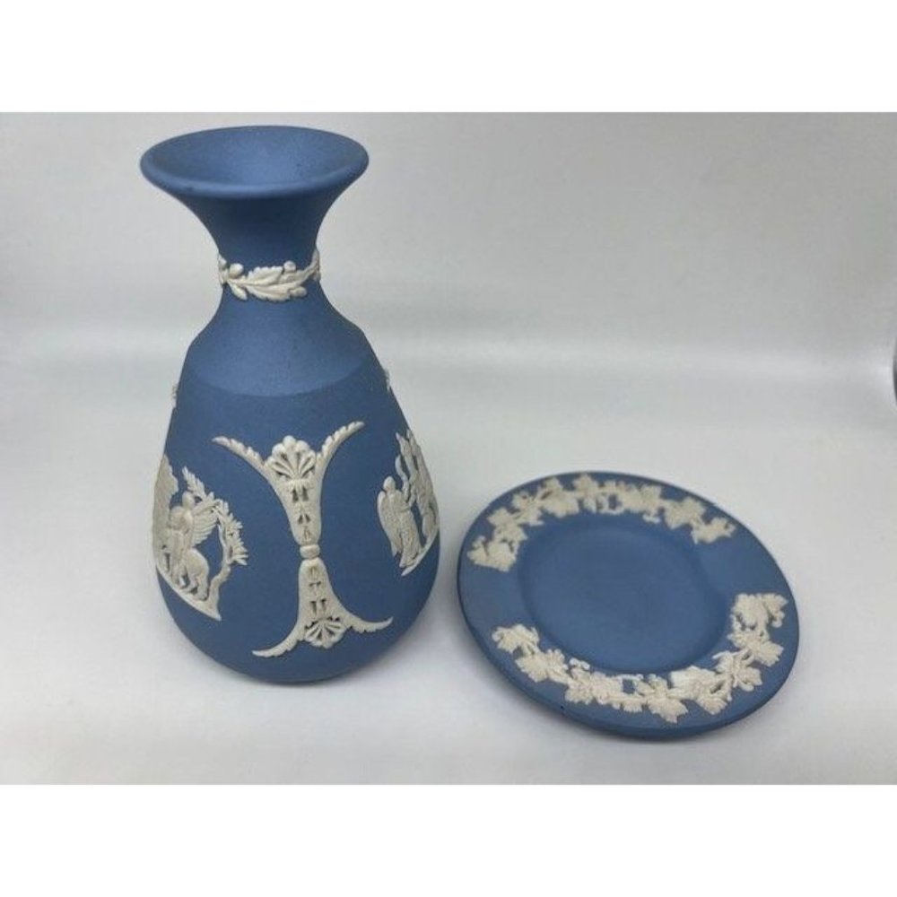 Vintage Wedgwood  Japerware Ashtray and Small Vase